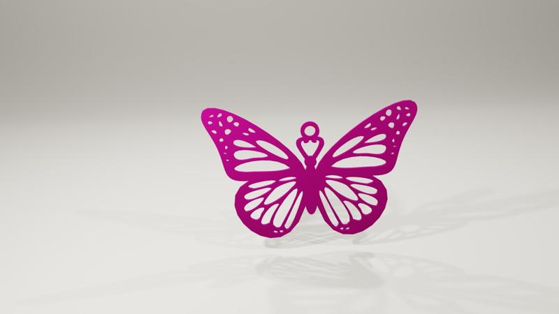 BUTTERFLY EARRING-KEYCHAIN