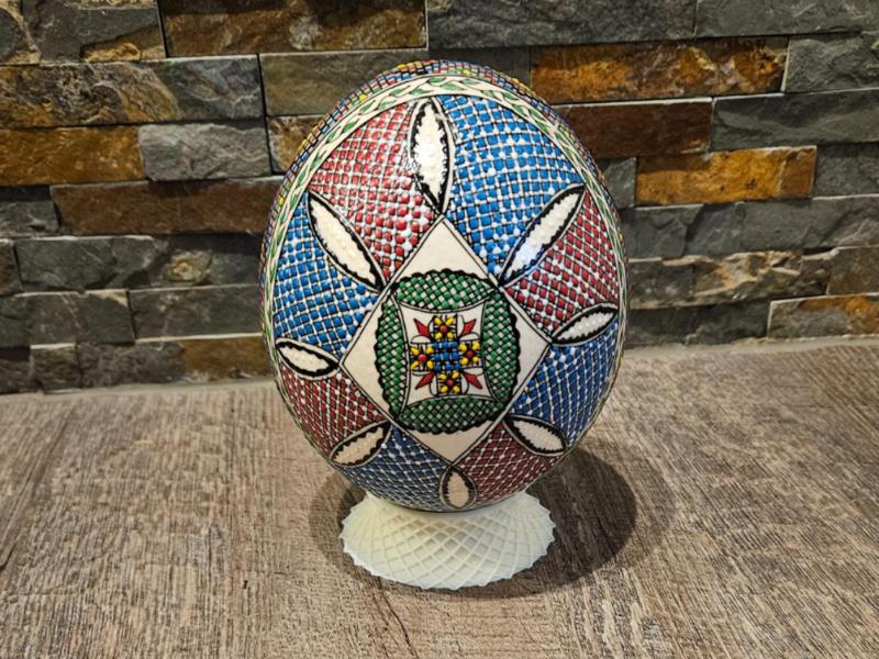 various holders for ostrich egg