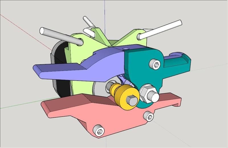 FlyStrudy - a rubber band flying extruder