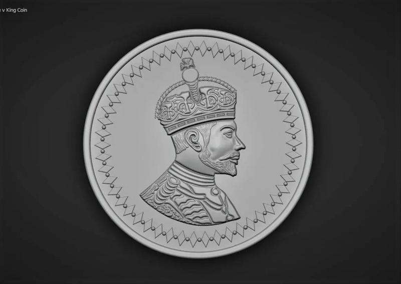King George V Sculpture Coin Design Bas Relief