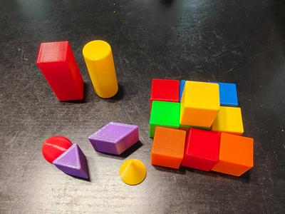 brick math teaching aid geometric model 3D model