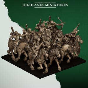 Mounted Feral Archers - Highlands Miniatures