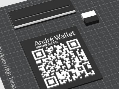 QR-Code BTC Donate Me Stand