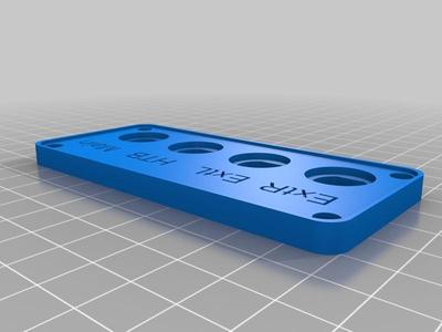 Sicherungs Blende CTC und andere 3D Drucker 45x100x6mm 4 Fach