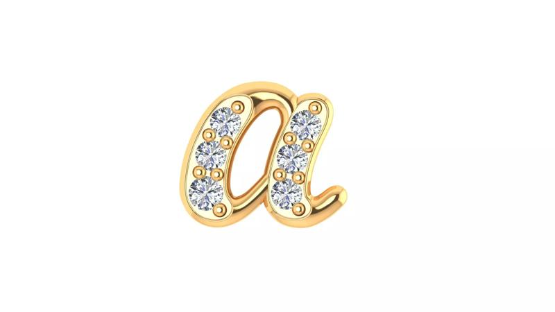 A font set of letters and numbers used in jewelry design  02