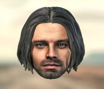 Marvel Bucky Barnes Sebastian Stan Thunderbolts headsculpt