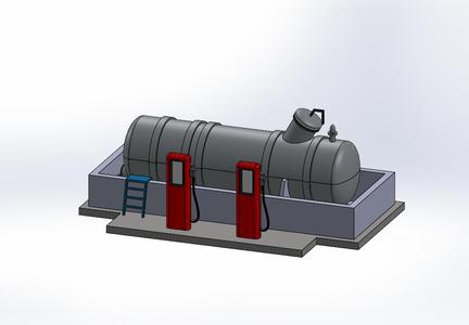 Diesel Locomotive Refueling Station / Station de ravitaillement pour locomotives diesels