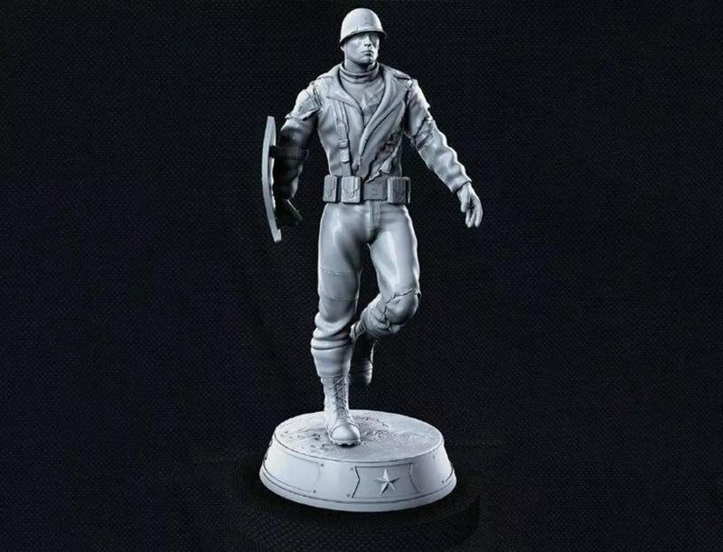 Captain America Soldier 3D Model Ready to Print