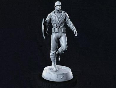 Captain America Soldier 3D Model Ready to Print