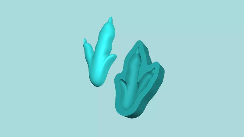 Velociraptor Footstep - Silicone Mold -Template