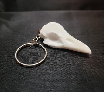 Raven Skull Keychain