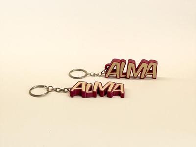 Beautiful keyring with the name Alma