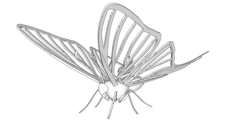 3D Printable Butterfly