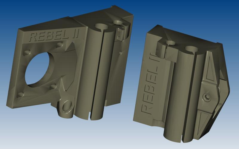 Rebel II v32 Z-Carriage Mod (Plain Bearings KU 0816)
