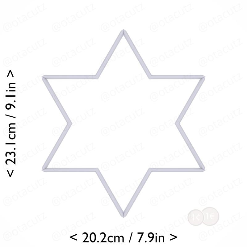 Hexagram Cookie Cutter 8.75in / 22.2cm