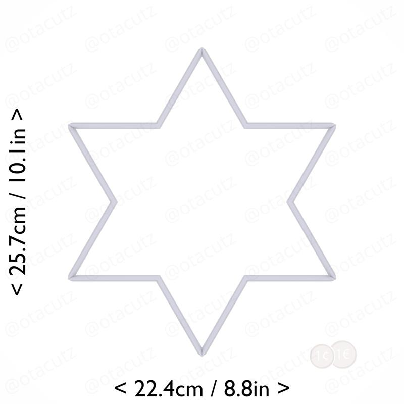 Hexagram Cookie Cutter 9.75in / 24.8cm