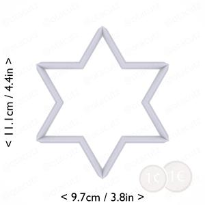 Hexagram Cookie Cutter 4in / 10.2cm