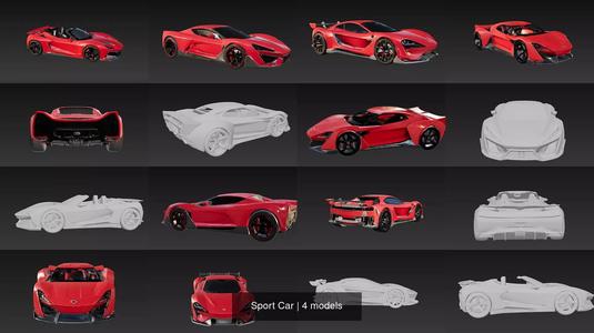 Sport Car 3D Model Collection