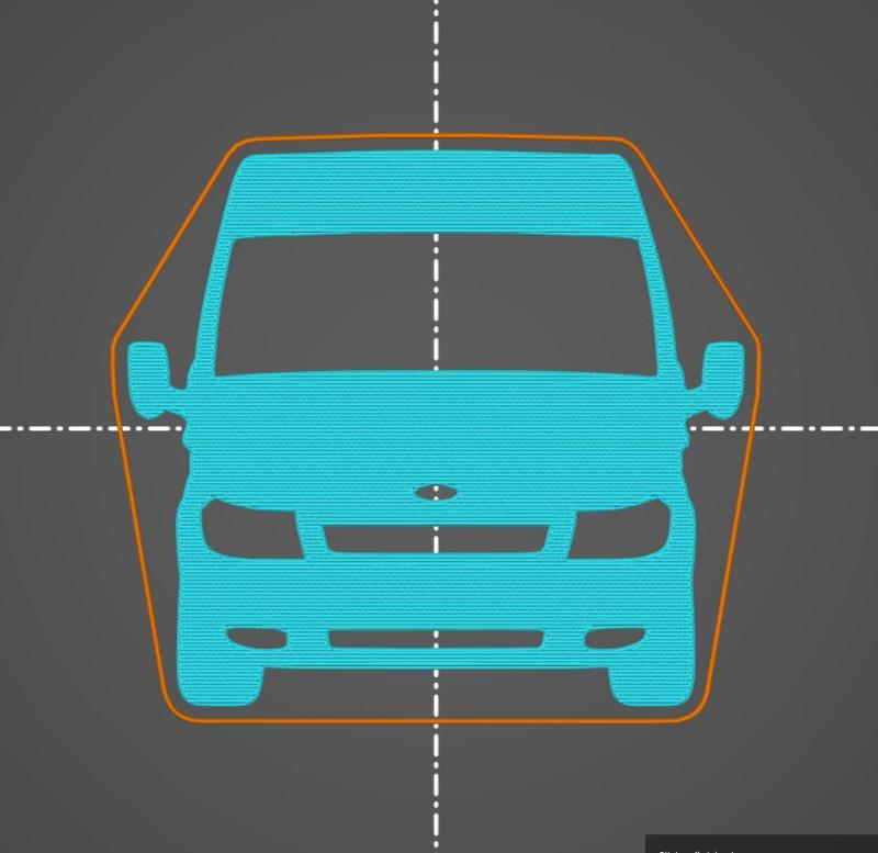 Ford Transit Van Turneo 2000-2006 L2H2 L3H2 key silhouette