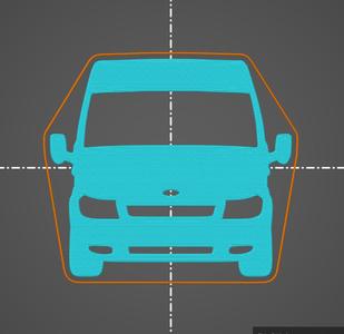 Ford Transit Van Turneo 2000-2006 L2H2 L3H2 key silhouette