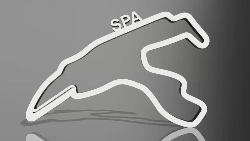 F1 SPA Race Track Wall Art Decor STL OBJ FBX File  Fusion 360