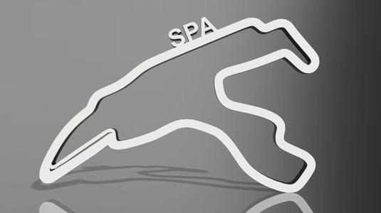 F1 SPA Race Track Wall Art Decor STL OBJ FBX File  Fusion 360
