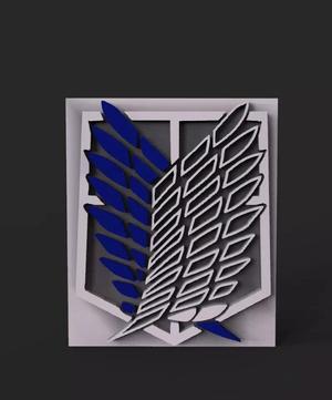 Shingeki no Kyojin Exploracion logo 3D Attack on titan Pack