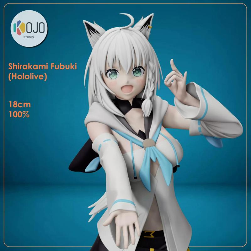 Shirakami Fubuki - Hololive Vtuber Figure for 3D printing