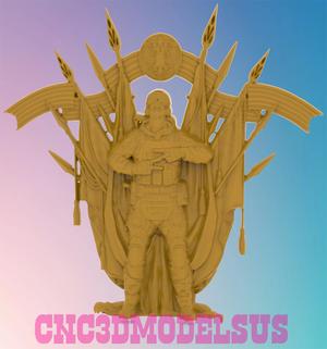 Russian warrior 3D MODEL STL FILE FOR CNC ROUTER LASER