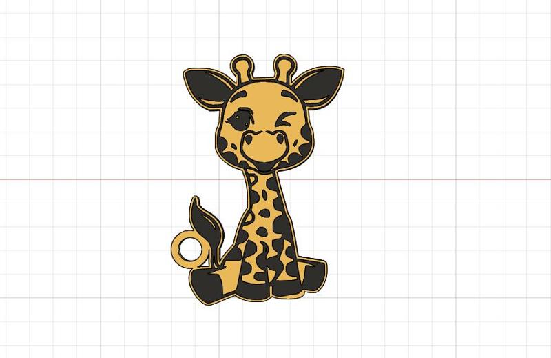 Giraffe Keychain