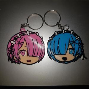 keychain re zero ram and rem - Re:ZERO keychains