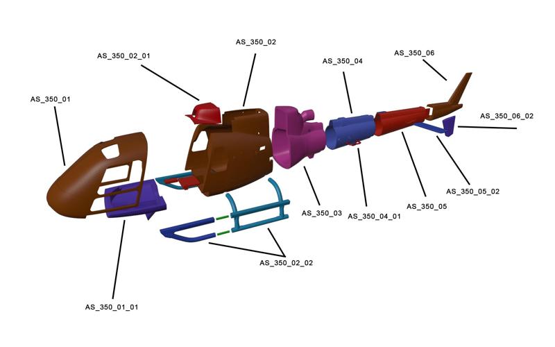 Eurocopter AS350 Ecureuil (RC helis 500)