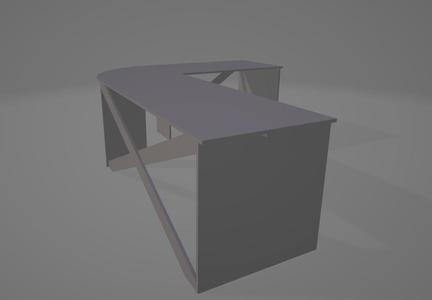 Office Table Left 1/18 Scale