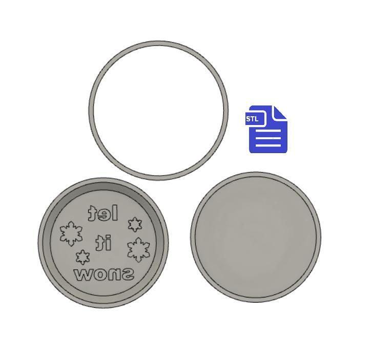 3pc let it snow Bath Bomb Mold