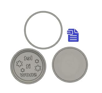 3pc let it snow Bath Bomb Mold