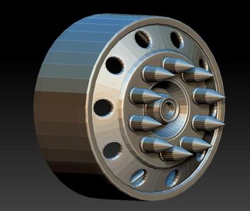 Diecast alcoa 10 holes front tire custom bolts