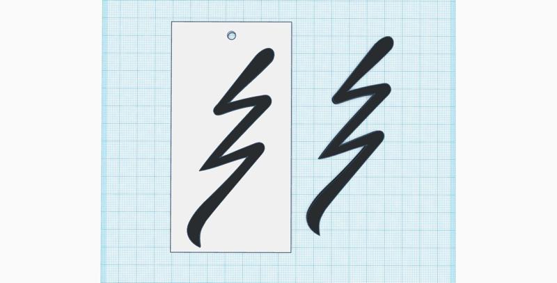 Raku Reiki symbol - tag, wall decor print, energetic keychain, fridge magnet