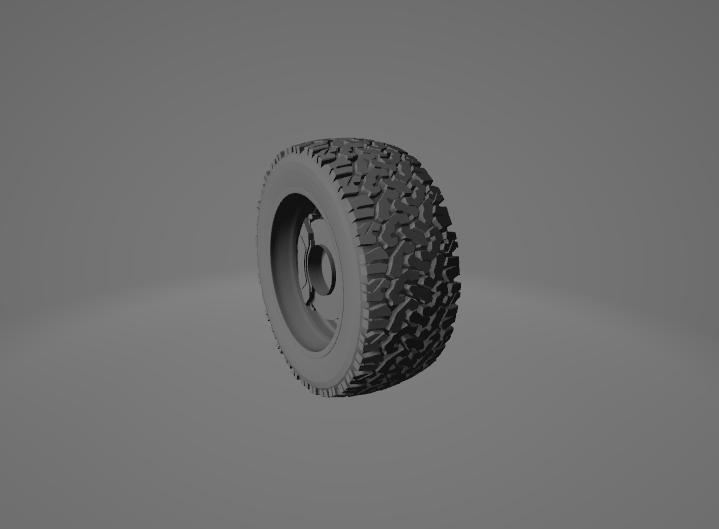 Off-Road Wheel – 3D Printable Rugged All-Terrain Tire Model