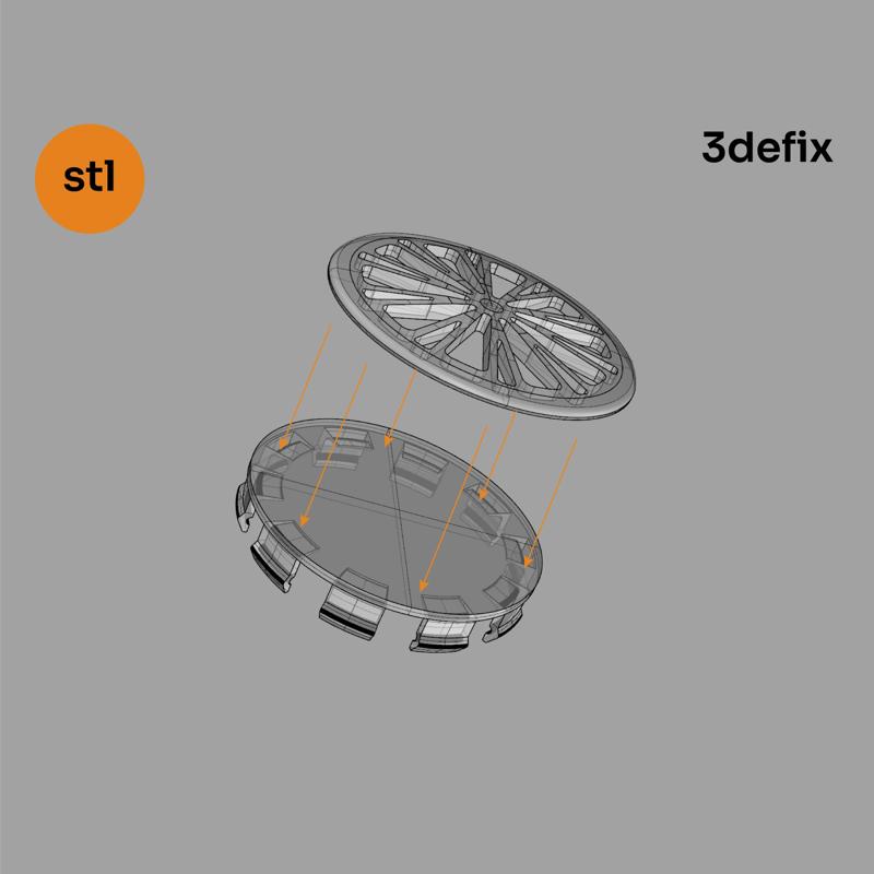 BMW /size 68mm/ Wheel Central Hub Cap - replacement for part 36136783536 fits car models E31, E34, E36, E39, E46, E90, F10, F20, F30, F32.