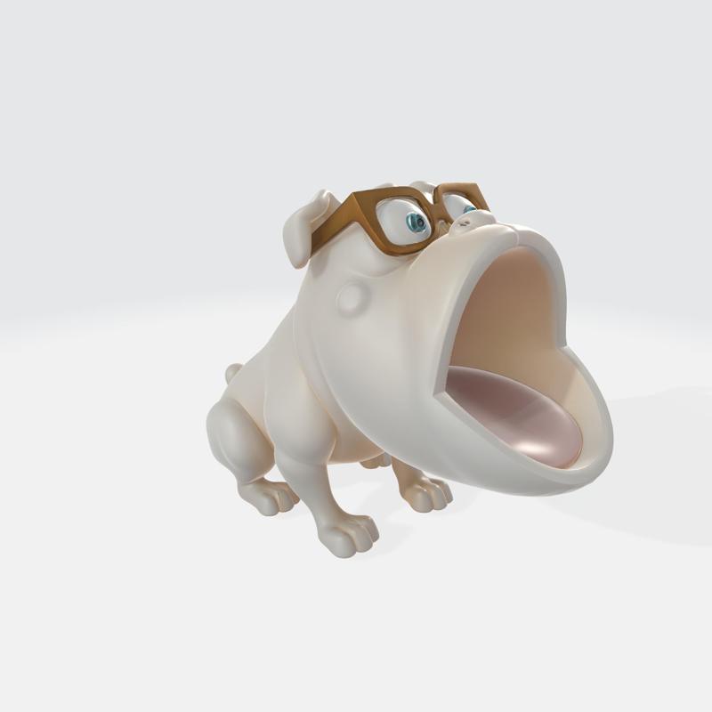 Cute Keychain Cartoon Hippo Character with Glasses - Adorable Animal Mascot