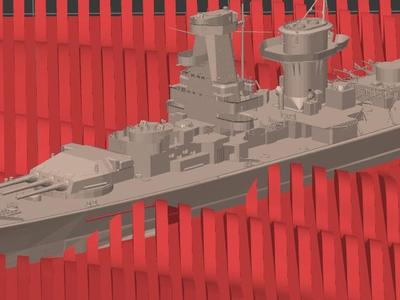 Pocket battleship 3d picture wave german fast