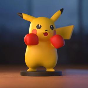Boxing Pikachu 3D Printable Battle Pose Figure