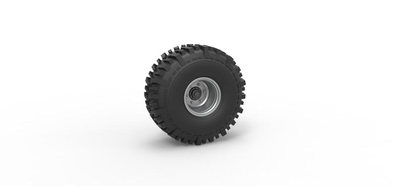 Diecast Wheel from Wheel Standing Mega Truck Scale 1:25