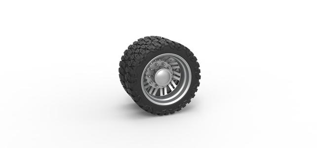Diecast Rear semi wheel for pickup Version 11 Scale 1:25