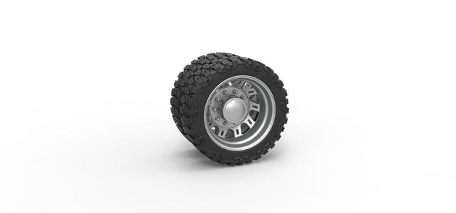 Diecast Rear semi wheel for pickup Version 19 Scale 1:25
