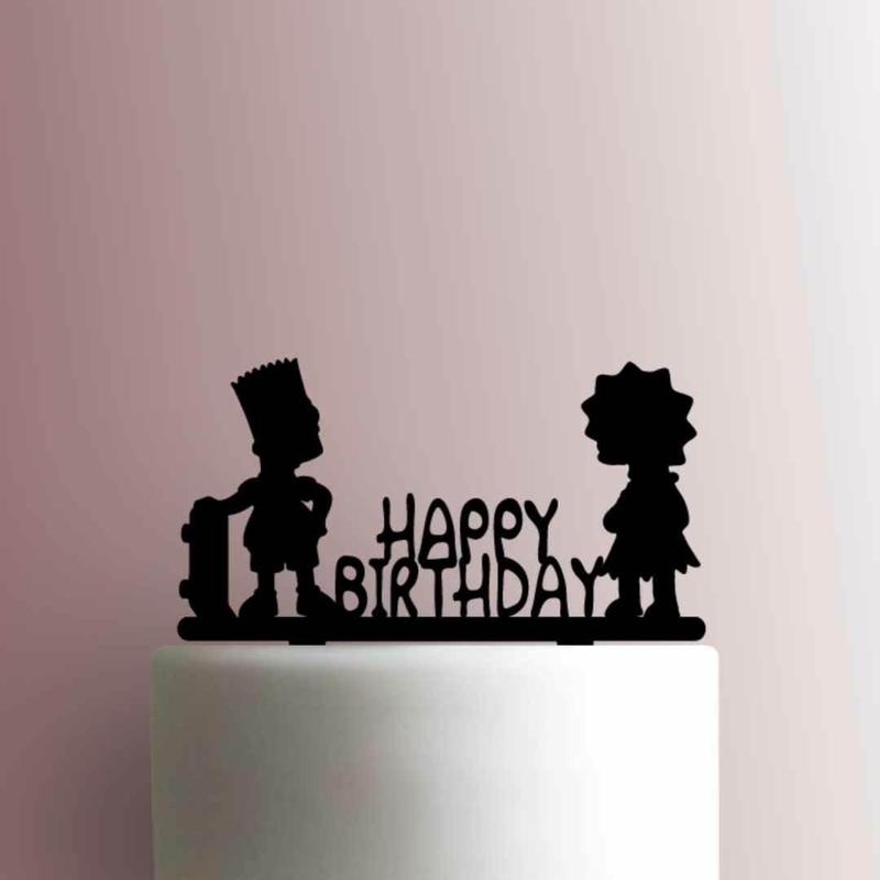 THE SIMPSONS HAPPY BIRTHDAY TOPPER BART LISA THE SIMPSONS