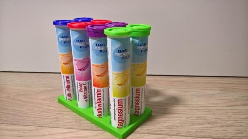 Effervescent tablet tube holder
