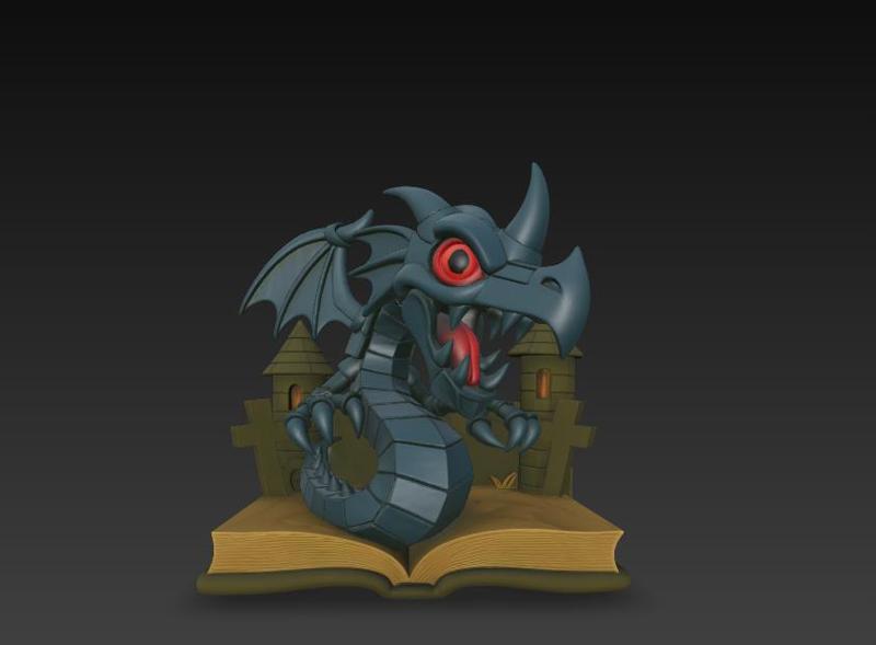 Toon red eyes black dragon