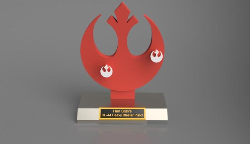 Han Solo Blaster Stand Star Wars