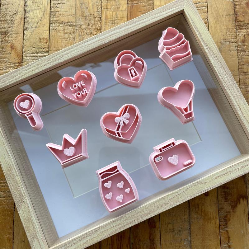 valentines polymer clay cutters (set #12)